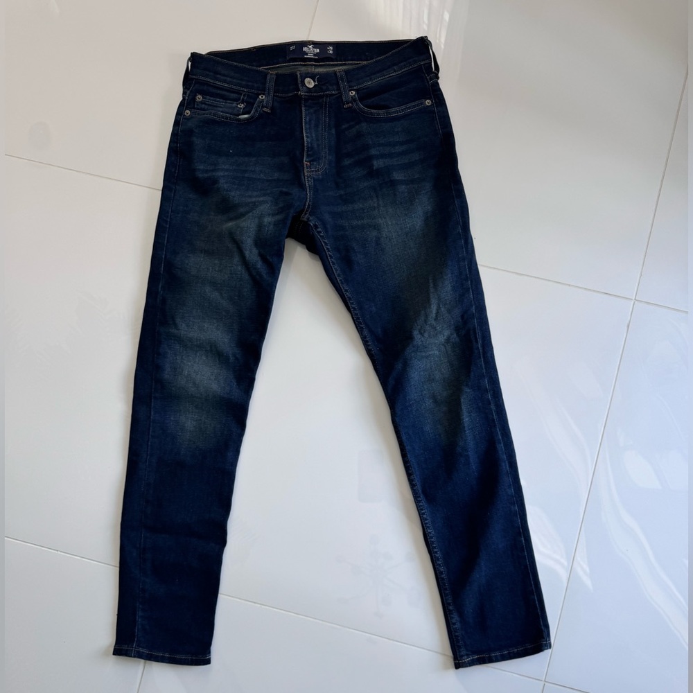 Hollister Men's Dark Blue Skinny Jeans